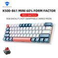 K500-B61 Machenike Mini Mechanical Keybaord 60 Form Factor 61Keys Gaming Keybaord Wired Full Key -Swappable RGB Backlit 260112