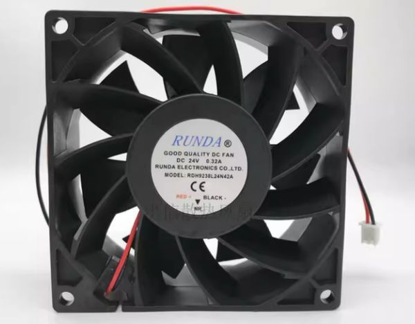 Adult: yes - Original RUNDA RDH9238L24N42A DC24V 0.32A 9238 Two-Wire Cooling Fan