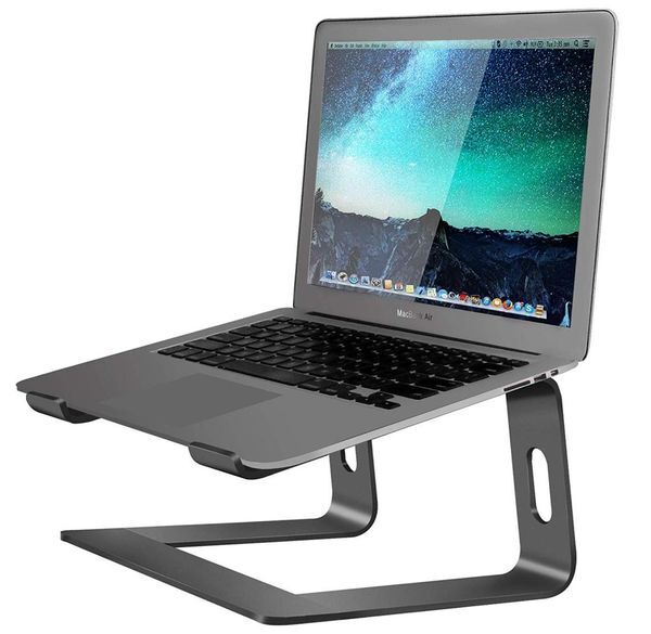 Aluminum Laptop Stand for Desk Compatible with Mac MacBook Pro Air Notebook Portable Holder Ergonomic Elevator Metal Riser for 10