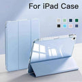 For iPad 11th a16 2025 11inch/iPad 10th Generation 10.9inch 2022 Case Tri-Fold Stand Transparent Back Cover with Pencil Holder H260131