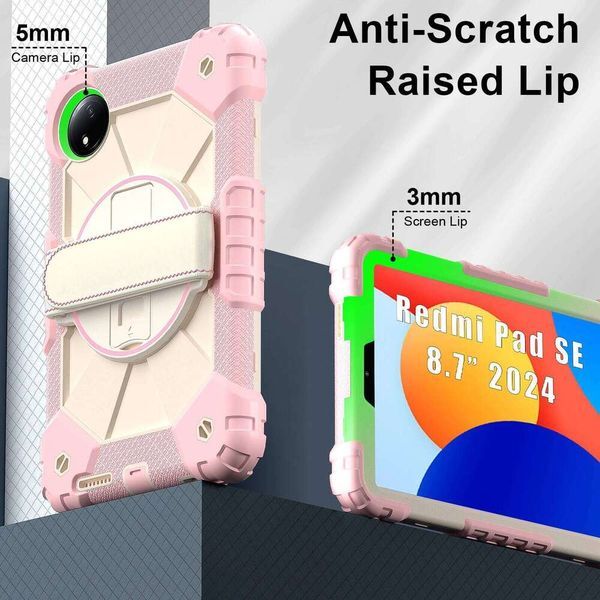 For Redmi Pad SE mini 8.7 2024 360 Rotating Stand Armor Kickstand Case Heavy Duty Kids Cover H260131