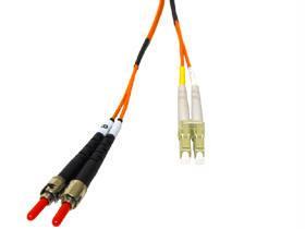 1m lc-st 62.5/125 om1 duplex multimode pvc fiber optic cable - orange