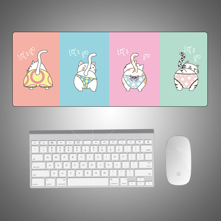 style: E, Mouse pad size: 800x300x4mm - Creative Large Mouse Pad Cute Cartoon Mouse Pad Table Mat