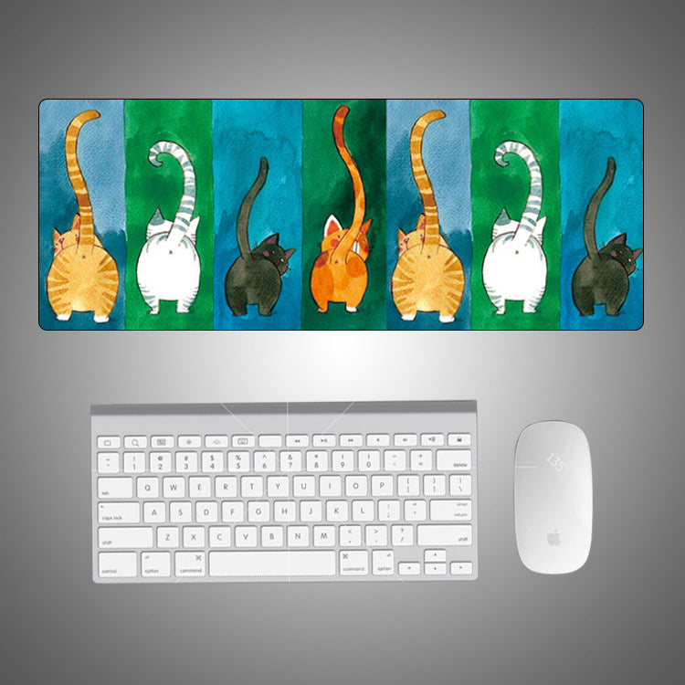 style: A, Mouse pad size: 900x400x5mm - Creative Large Mouse Pad Cute Cartoon Mouse Pad Table Mat