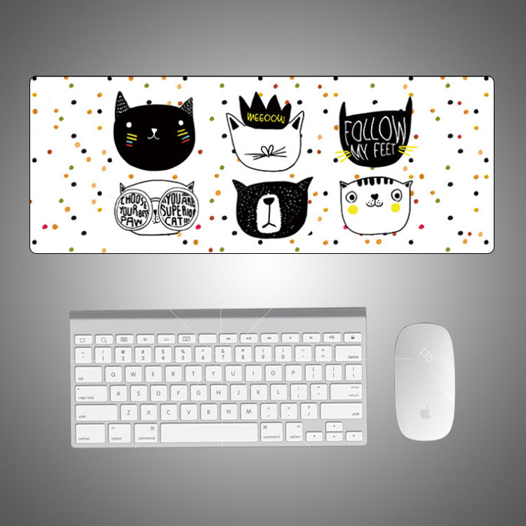 style: D, Mouse pad size: 800x300x4mm - Creative Large Mouse Pad Cute Cartoon Mouse Pad Table Mat