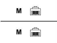 6p4c straight modular cable - male left gender - male right gender - rj-11 right
