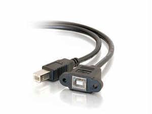 1ft. usb 2.0 bf to bm panel mount cable