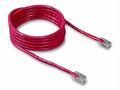 3ft cat5e patch cable, utp, red pvc jacket, 24awg, t568b, 50 micron, gold plated