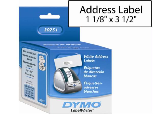 Labels - address labels - white - 1.1 in x 3.5 in
