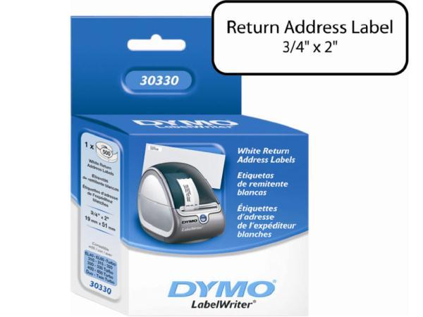 Dymo return address labels - labels - address labels ( 500 per sheet/roll)