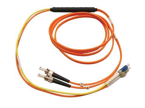 Eaton tripp lite series fiber optic mode conditioning patch cable (st/lc), 3m (1