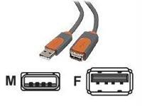 Usb extender - 4 pin usb type a - female - 4 pin usb type a - male - 16 feet - s