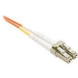 2 meter lc-lc om2 1gig fiber optic cable, orange, ofnr, 50/125 fiber, multimode