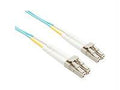 7 meter lc-lc om3 10gig fiber optic cable, aqua, ofnr, 50/125 fiber, multimode d