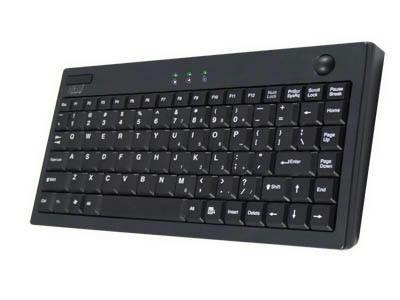 Miniusb keyboard w/optical trackball (bl