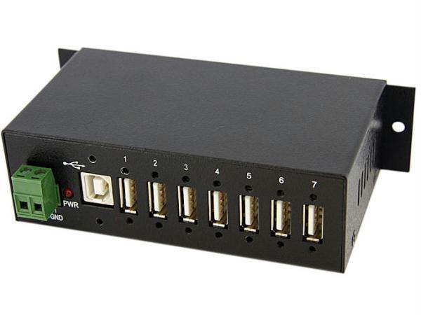 St7200usbm - 7-port usb 2.0 hub - metal industrial usb-a hub with esd protection