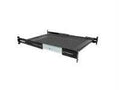 2u sliding vented rack mount shelf