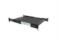 2u sliding vented rack mount shelf