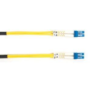 Os2 9/125 singlemode fiber optic patch cable - ofnr pvc, lc to lc, yellow, 3-m (