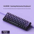 Color: K61 Purple Blue Switch - RGB Wired Tea-switch Portable Office Computer Keyboard For Gaming