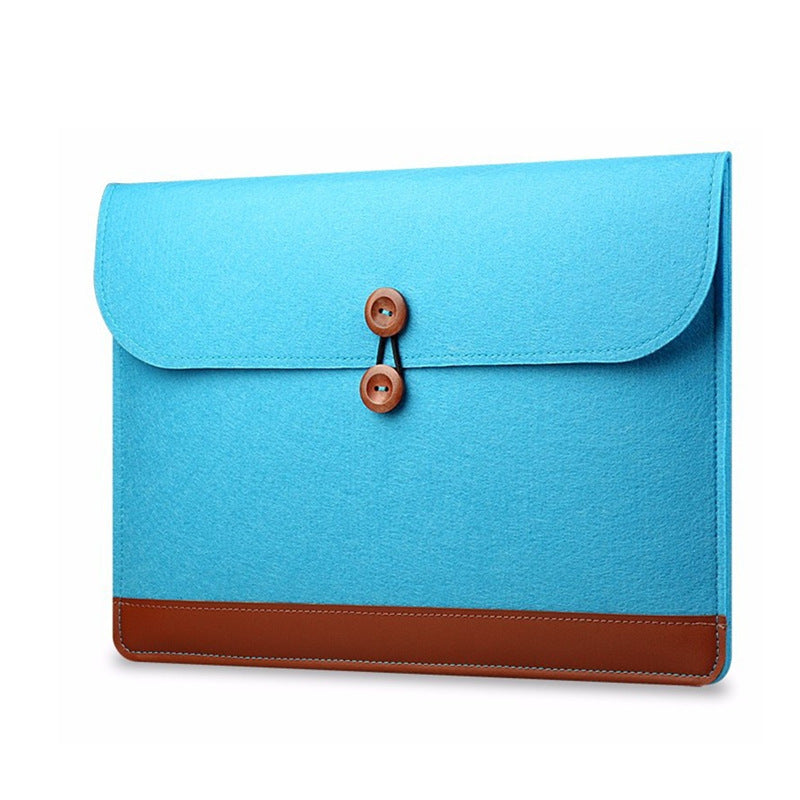 Color: Blue, Size: 15 inch - Felt flat protective cover