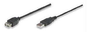 Extension cable - usb 2.0 a left connector - male left gender - usb 2.0 a right