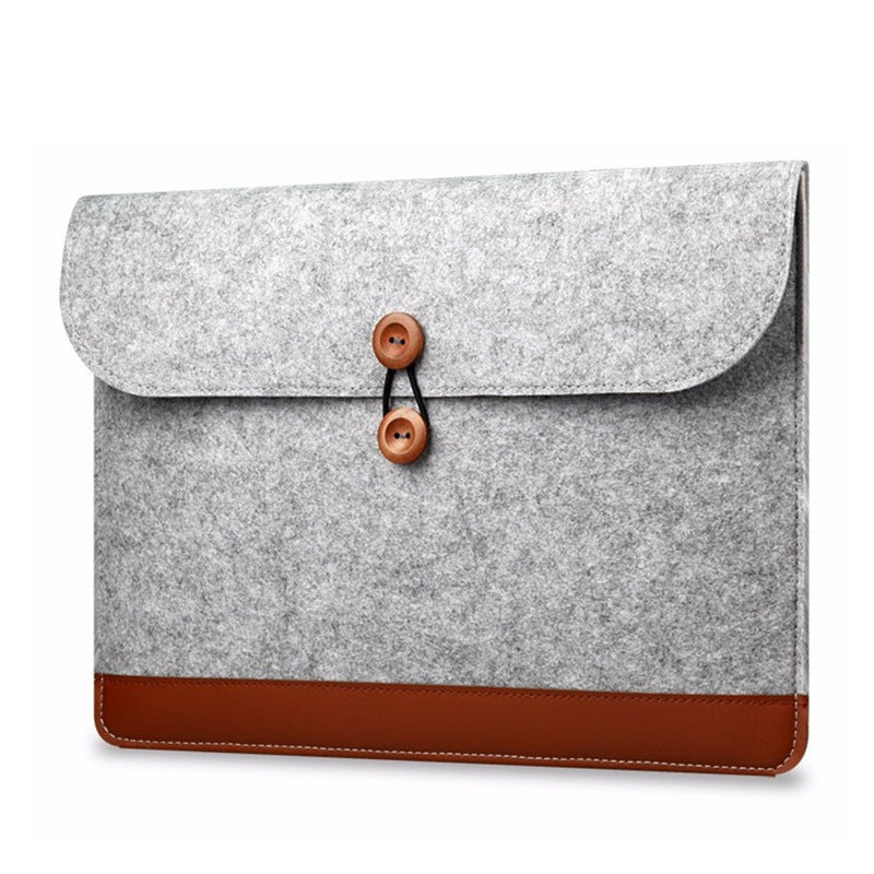 Color: Grey, Size: 13 inch - Felt flat protective cover