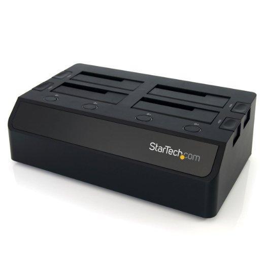 Quad-bay hard drive dock for 2.5 / 3.5 sata drives;  sata iii (6.0 gbps); usb 3.