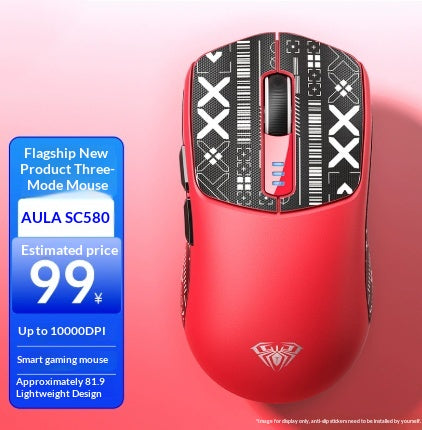 Style: SC580 Crimson Face - SC580 Gaming Mouse Tri-mode Wireless