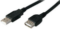 Addon 5 pack of 1.82m (6.00ft) usb 2.0 (a) male to female black extension cable