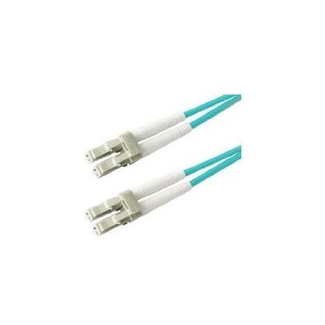 Addon 10m lc to lc aqua om3 duplex ofnr (riser-rated) fiber patch cable