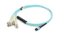 Addon 1m mpo/upc to 4xlc duplex (8xlc)/upc aqua om3 ofnr (riser-rated) 8-strand