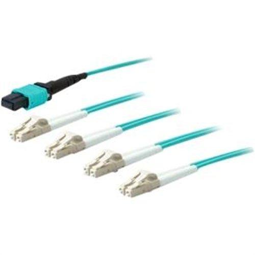 Addon 30m mpo/upc to 4xlc duplex (8xlc)/upc aqua om3 ofnr (riser-rated) 8-strand