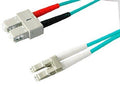 Addon 4m sc to lc aqua om3 duplex ofnr (riser-rated) fiber patch cable