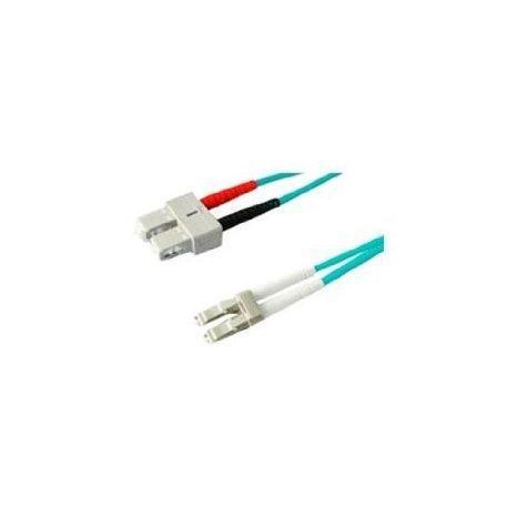 Addon 5m sc to lc aqua om3 duplex ofnr (riser-rated) fiber patch cable