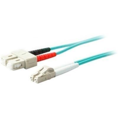 Addon 6m sc to lc aqua om4 duplex ofnr (riser-rated) fiber patch cable