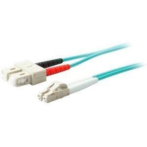 Addon 9m sc to lc aqua om4 duplex ofnr (riser-rated) fiber patch cable