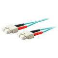 Addon 1m sc to sc aqua om3 duplex ofnr (riser-rated) fiber patch cable