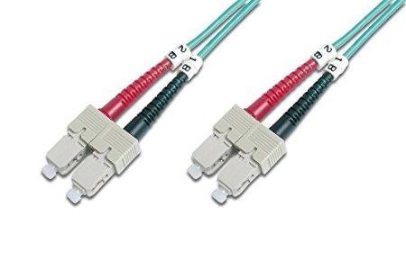 Addon 5m sc to sc aqua om4 duplex ofnr (riser-rated) fiber patch cable