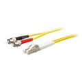 Addon 10m st to lc yellow os2 duplex ofnr (riser-rated) smf fiber patch cable