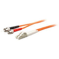 Addon 7m st to lc orange om1 duplex ofnr (riser-rated) mmf fiber patch cable