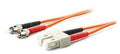 Addon 10m st to sc orange om1 duplex ofnr (riser-rated) mmf fiber patch cable