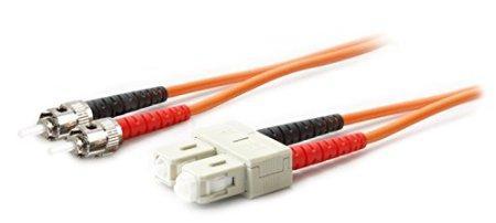 Addon 10m st to sc orange om1 duplex ofnr (riser-rated) mmf fiber patch cable