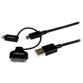 Charge or sync a micro usb, iphone, ipod or ipad device using a single cable - c