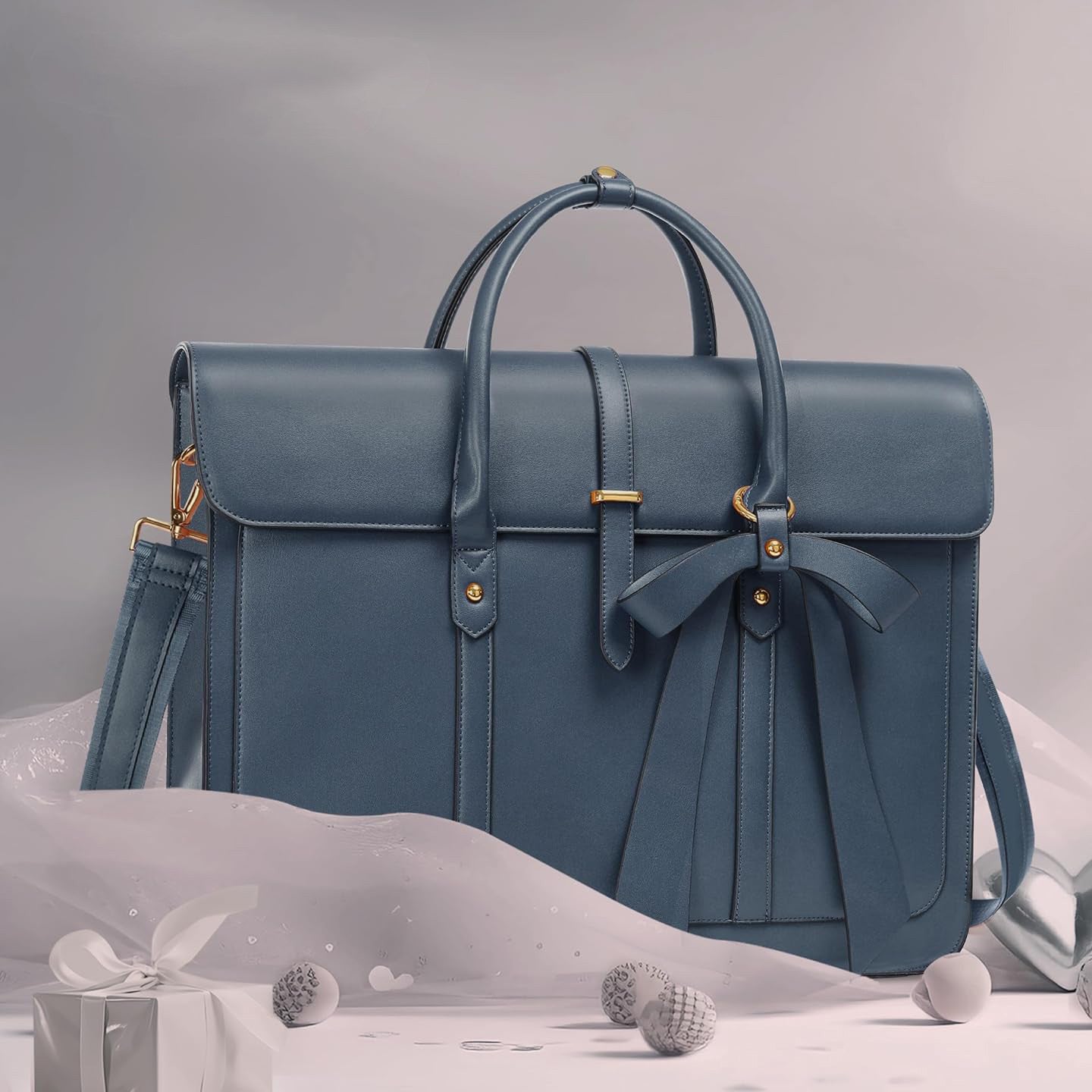 Color: Deep Blue, Size: 16inch - Large Capacity Tote Bag Commuter Laptop Handbag