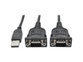 System cable - usb left connector - male left gender - db9 right connector - mal