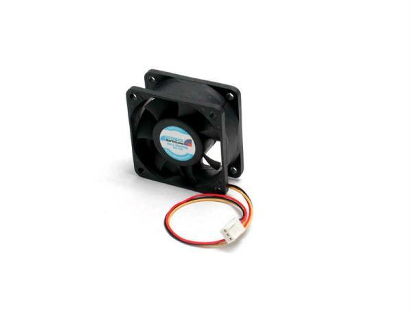 Fan - plastic - black - dual ball bearing design. 3-pin connector with tachomete