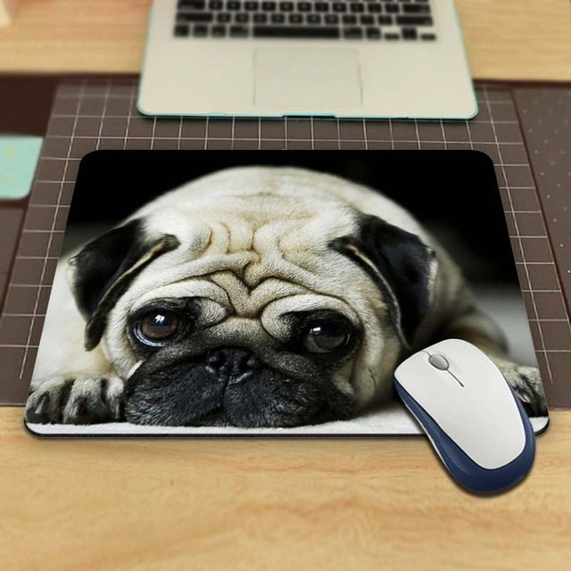 Color: A, Size: 20x25cm - Animal pattern Pago dog anti slip mouse pad