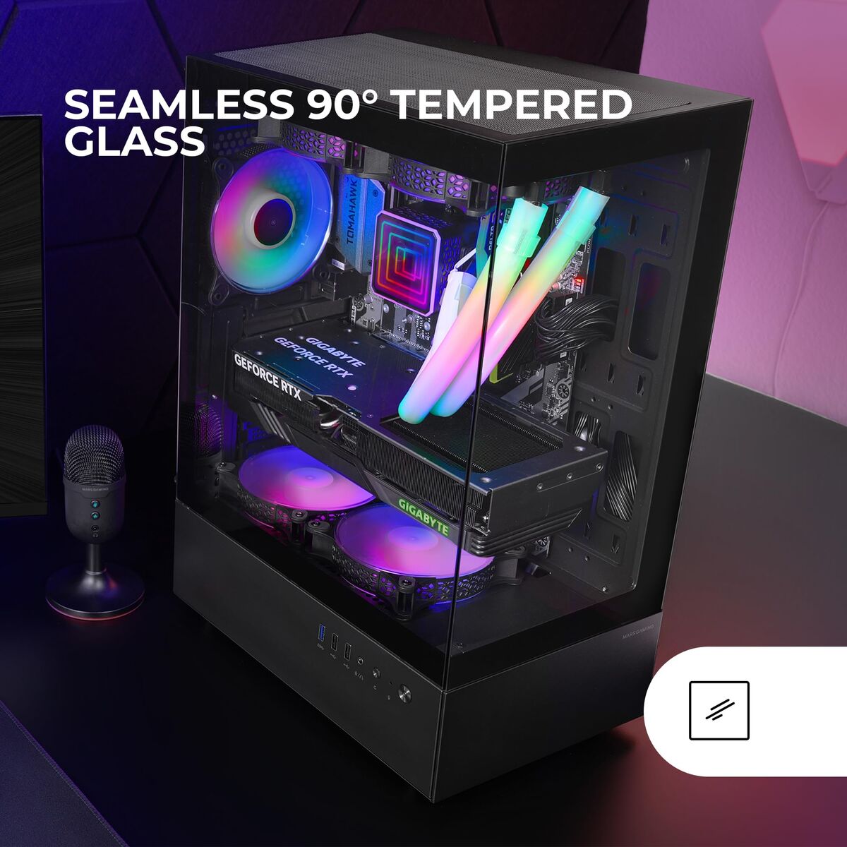 ATX Semi-tower Box Mars Gaming MCXO Black