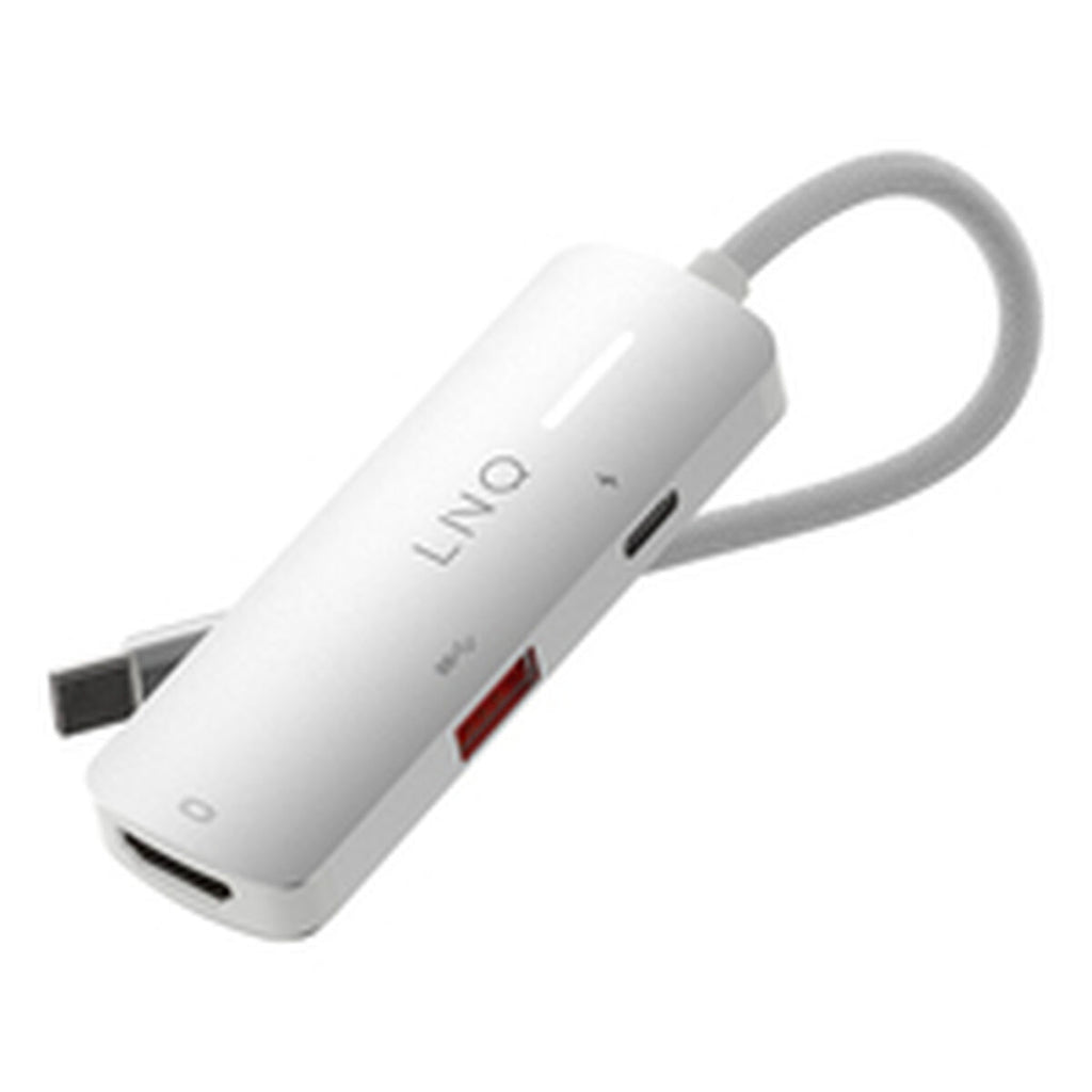 USB Hub Linq Byelements LQ49031 White Grey-17